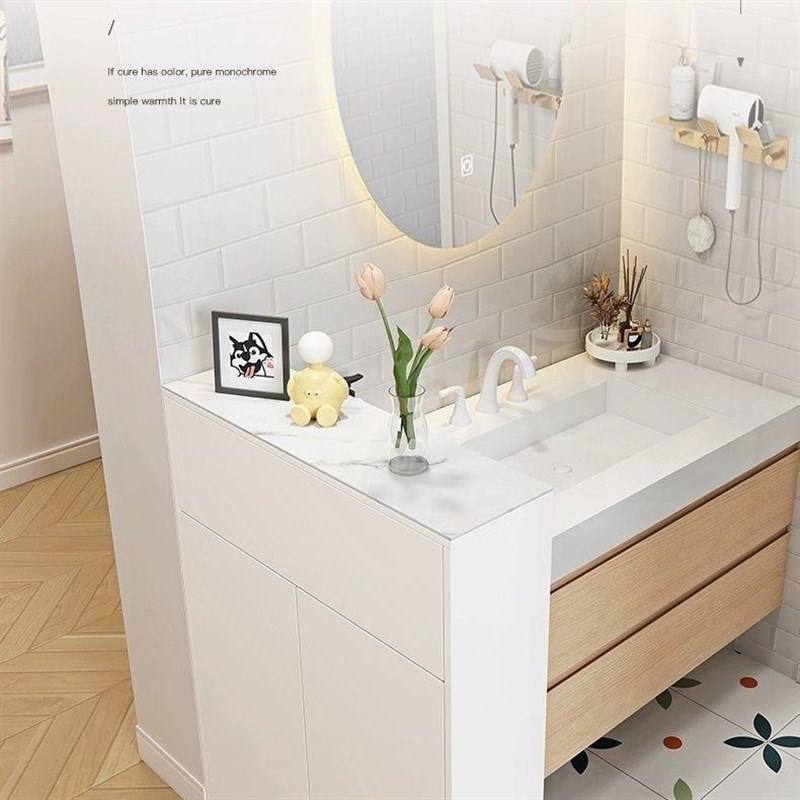 半墙隔断柜玄关边柜卫生间干区半墙柜屏风干湿分离浴室边柜侧柜窄