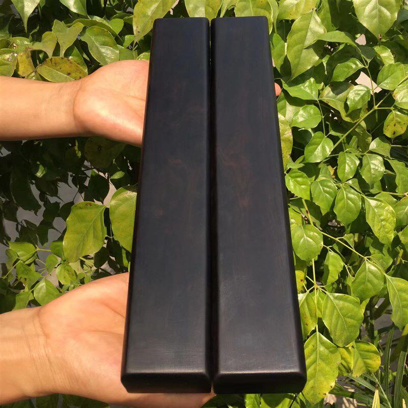 乌木镇尺镇纸实木整体书法压纸器压尺文房四宝摆件用品整木镇纸器