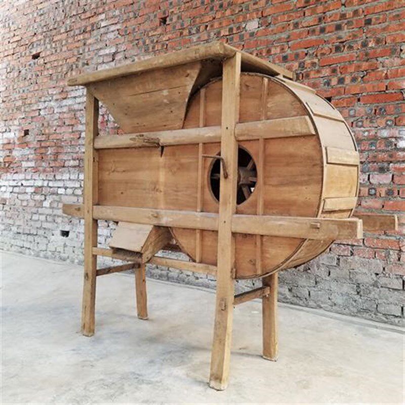 木质风车脱壳机农耕文化活动道具木质展品定制木制品造型定制