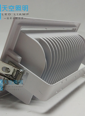 嵌入式头投光灯LED白色方形可旋转调角度暗装筒灯象鼻门头射灯
