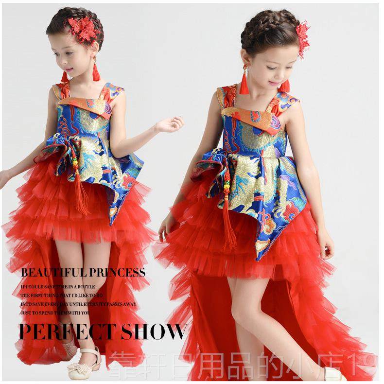 正品高档女童模色儿拖尾婚纱晚礼服黑长袖秋款特T台走秀童表演出,童装/婴儿装/亲子装,儿童礼服,淘宝优惠券,粉丝福利购,淘宝优惠卷