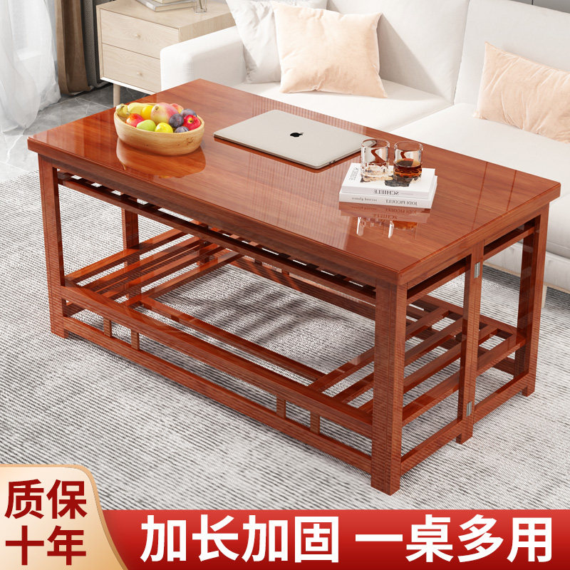 湖南烤火桌子家用新款长方形折叠楠竹烤火架取暖桌实木1.2米茶1.5