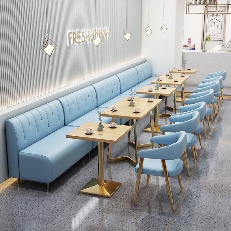 简约奶茶店桌椅组合甜品汉堡店凳子酒吧烤肉餐饮餐厅靠墙卡座沙发
