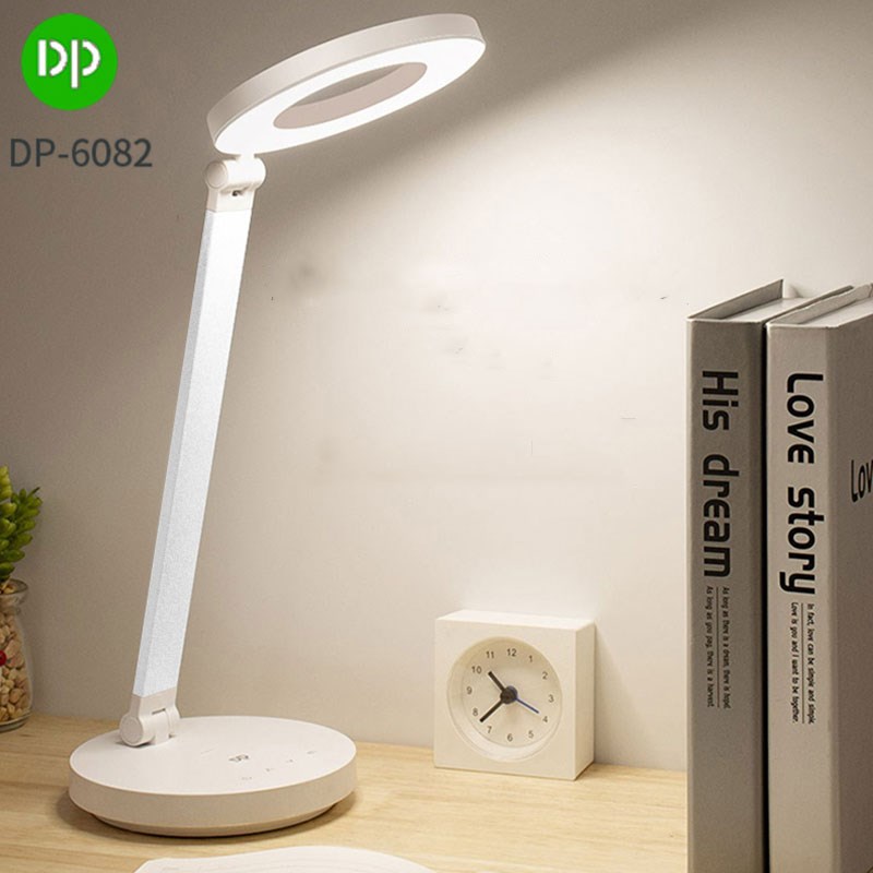 久量 DP-6082 USB供电学习阅读柔光LED五级调光折叠触控台灯 5W