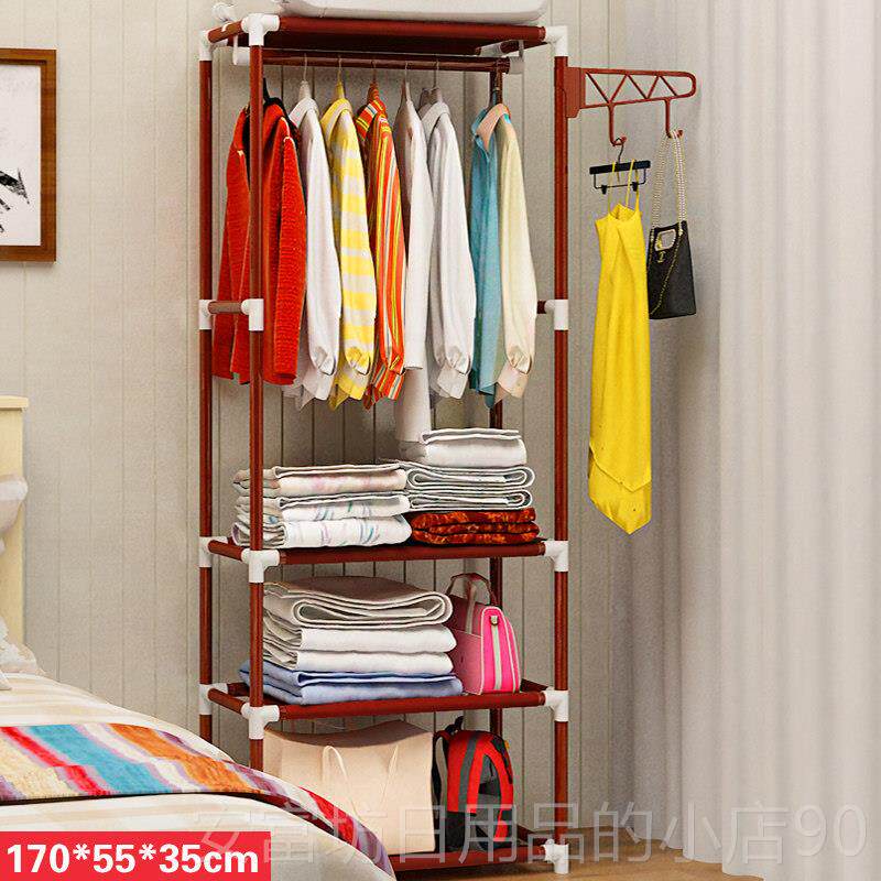 正品简衣帽卧室落地挂衣架子衣服包置架物家用简易约现柜代