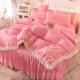 四件套全棉纯棉少公女心萌宠被韩版 正品 ins主床风裙款 套花边床上