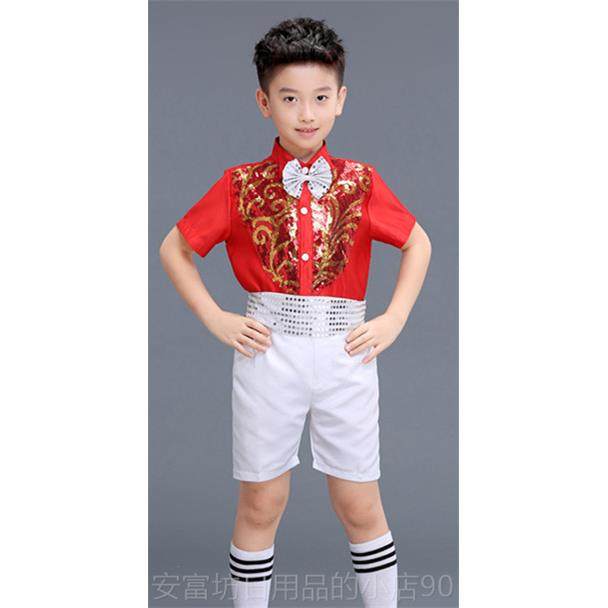 正品元儿童合唱演出服男童亮唱男孩小学生片合团朗诵旦舞蹈表演服