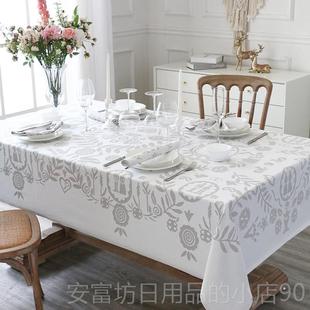 代高级现感餐桌桌布长方形全棉茶几台布2022 轻年奢布欧式 正品 美式