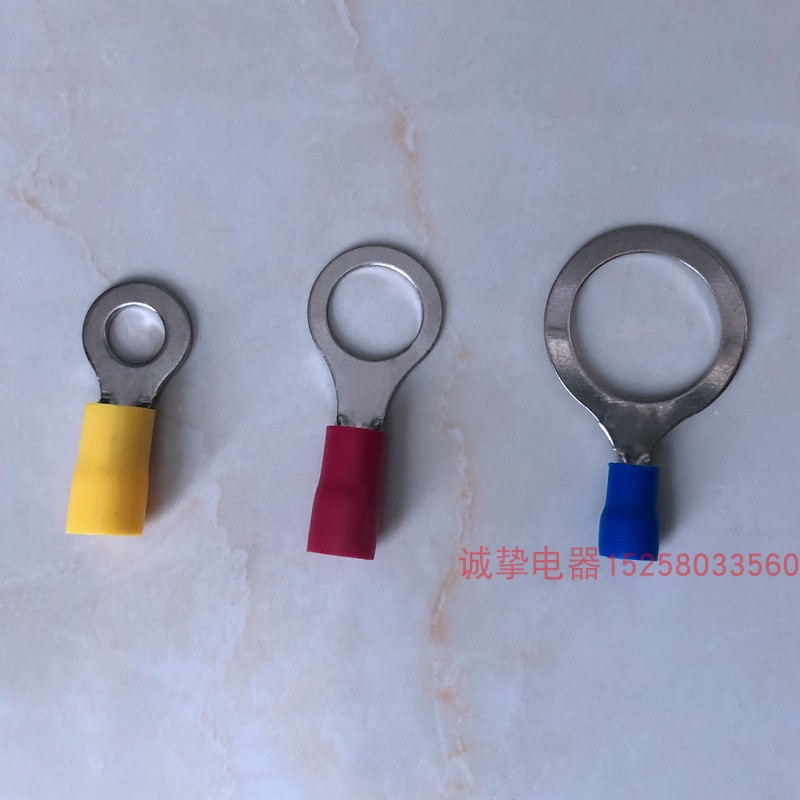 紫铜接线端子RV8/1/22-/5S/L/8/10/圆形护铜鼻子线耳