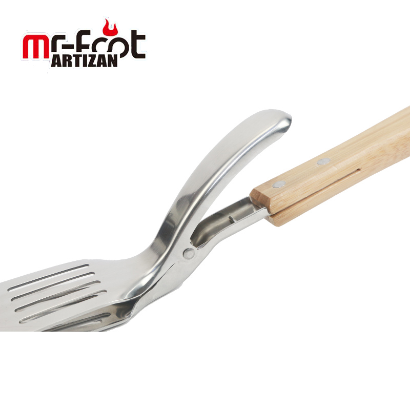 不锈钢30铲夹二合一出口牛排铲多功能烧烤铲夹烧烤工具烤肉铲子