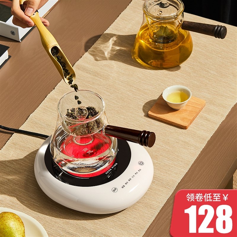 简悠小型迷你电陶炉煮茶烧茶烧水新款小电磁炉超薄家用煮茶器泡茶