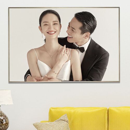 婚纱照相框挂墙床头沙发背景墙洗照片制作成实木相框结婚照摆台