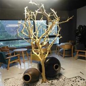 去皮干树枝造景干枝许愿树室内造型原木装 饰树