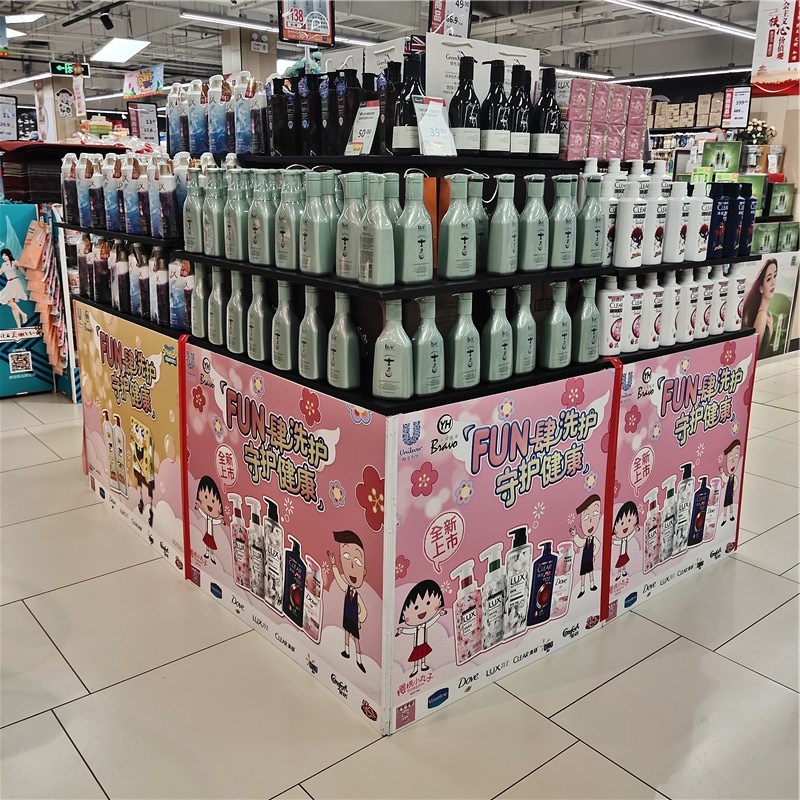 铁堆头超市促销折叠展架地堆陈列存储货架花车广告桌推销展示货架