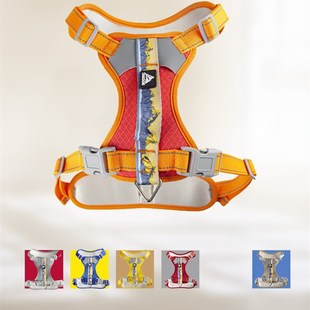 狗狗牵引绳胸背带背心式防爆冲前扣小中大型犬拉布拉多金毛狗绳