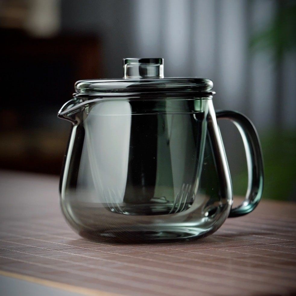 玻璃茶壶家用冲茶器加厚耐热花茶壶过滤泡茶壶茶水分离杯企鹅壶