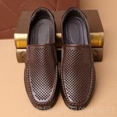 205夏季 男士 真皮男洞鞋 正品 透洞气休闲凉鞋 软底镂空一脚2蹬驾车皮