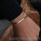 正品 开口情手链环 涅盘笑脸手J镯男女925侣纯银细款 amp手 apan经典