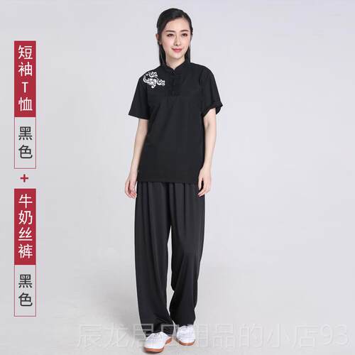 正品劲武春夏太极中服短袖武术TT女恤队功服太极文化衫新式夫衫男
