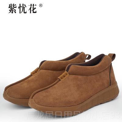 正品紫忧鞋花僧鞋保冬季二棉绒暖男加女防滑厚底尼姑僧侣鞋僧人和
