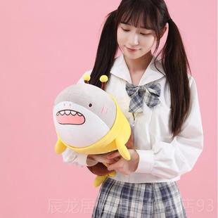 正品 鲨bee搞怪玩偶娃稀奇古怪鲨臂鱼公仔沙雕毛绒礼玩具枕抱娃生