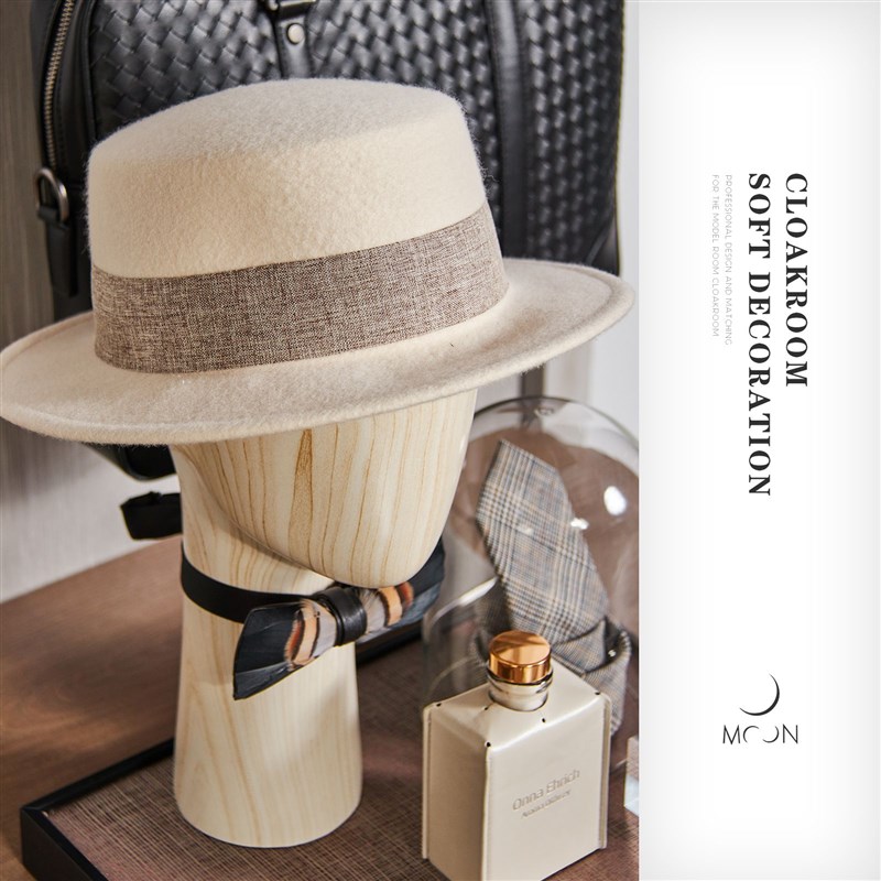 MOON慕空间样板房衣帽间男士梳妆台摆件头模领结软装饰品摆设道具