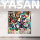 YASAN 饰画波普风抽象大幅纯手绘油画卧室潮流艺术背景挂画 客厅装
