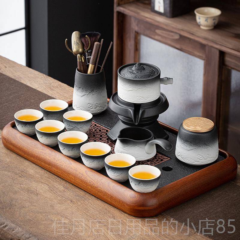 高档高档功夫茶具套家用整套懒人自动茶装2器具轻奢泡茶杯024新款