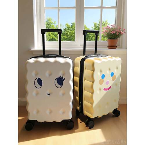 高档卡行李箱女小型20寸登杆机旅行箱通学生拉儿童密码箱子