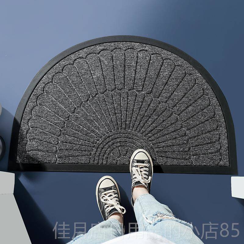 高档欧式门外脚家圆用户进门口半橡胶地垫防滑地毯入户门垫外垫