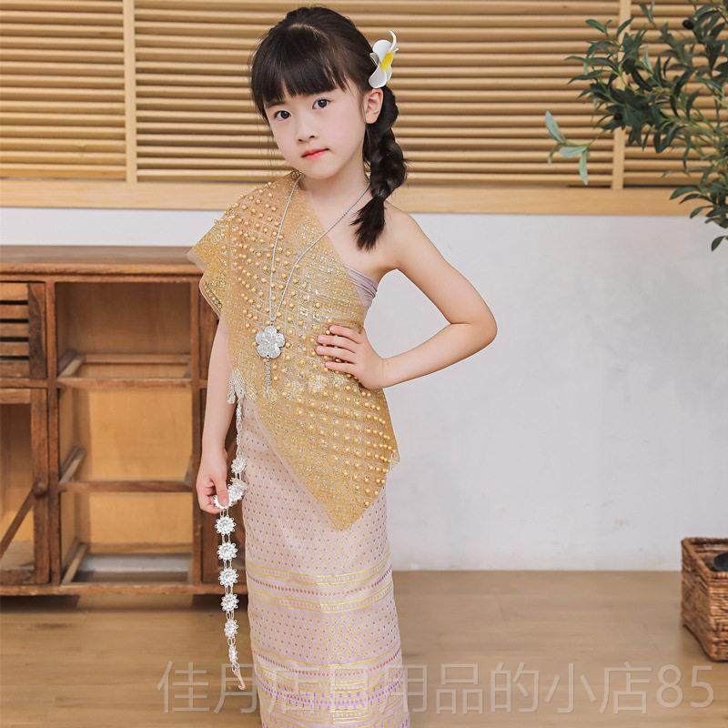 高档童傣族节套双装儿童民女族风服装西版纳旅游裙子泼水云南演出,童装/婴儿装/亲子装,套装,淘宝优惠券,粉丝福利购,淘宝优惠卷