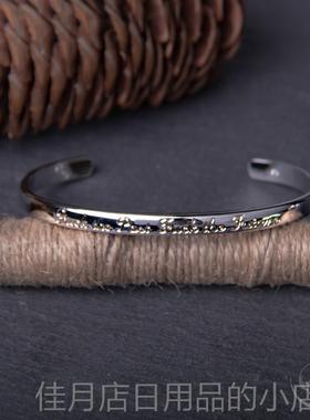 高档UNDERCVERG腾 银手镯 高桥盾纹身O图锯齿腕饰 IZ情侣纯银手饰