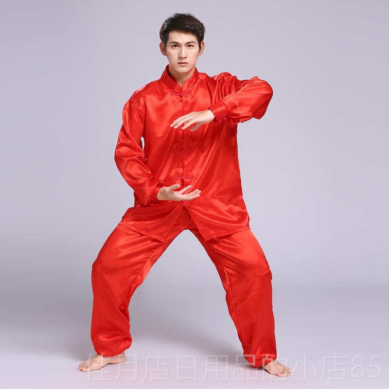 高档太极服棉加丝春夏男女功款晨表演武术服太极拳装练练服服运动