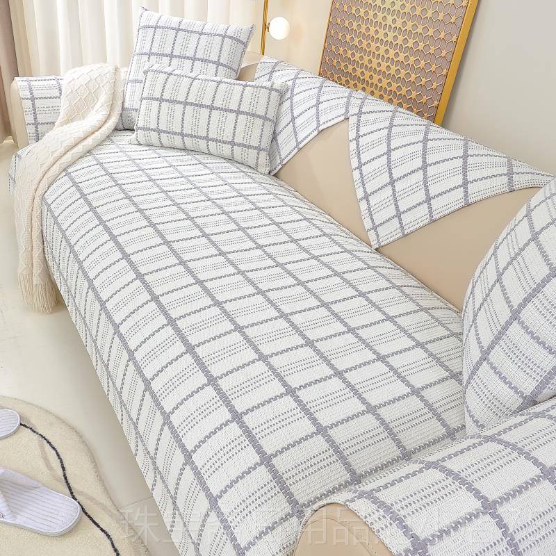 高档棉简线北欧约沙发沙发垫盖套布罩巾四季通用型防滑沙发扶手靠