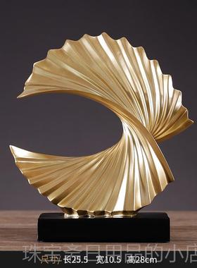 高档办乔公室桌上创意马书柜房摆件金色酒柜装饰品招财迁开业子送