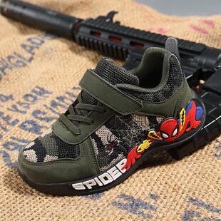 高档春夏新儿童彩鞋男童女款童军休闲透气运动鞋小孩大童训演出迷