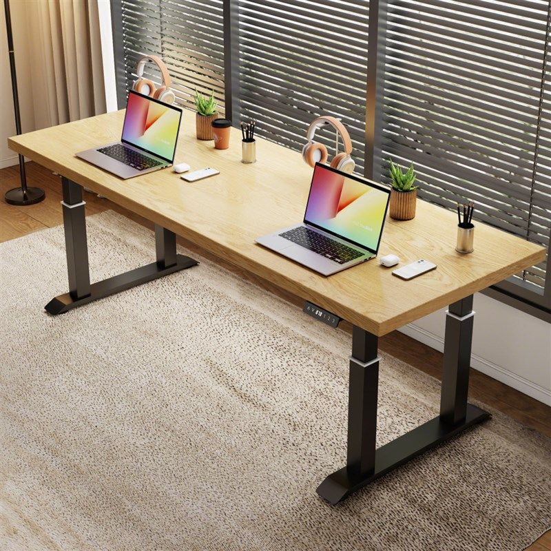 实木四腿智能电动升降电脑桌家用办公游戏学习书桌新款台式工作台,住宅家具,电动升降桌,淘宝优惠券,粉丝福利购,淘宝优惠卷