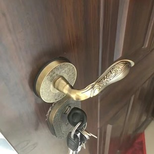 万嘉雅帝乐新多防盗门大门baodean 青古铜两件式把手锌合金拉手单