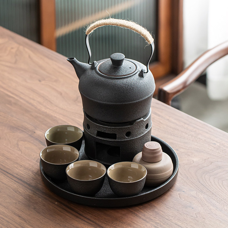 复古老式陶瓷家用酒精灯家用温酒器烫酒壶煮酒器小煮茶器茶炉暖酒
