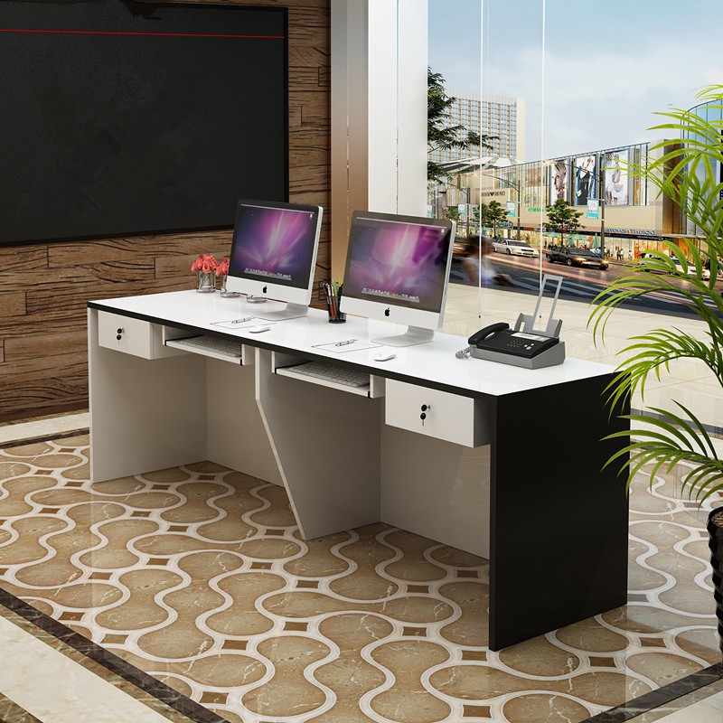 中介房产办公桌前台吧台物业接待台旅行社收银桌子物流电脑咨询台