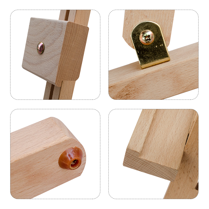 桌面小台式升降木制油画架 榉木广告海报展示架