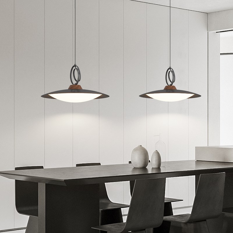 意式极简飞碟餐厅吊灯吧台饭厅奶油风简约中复古设计师创意餐桌灯
