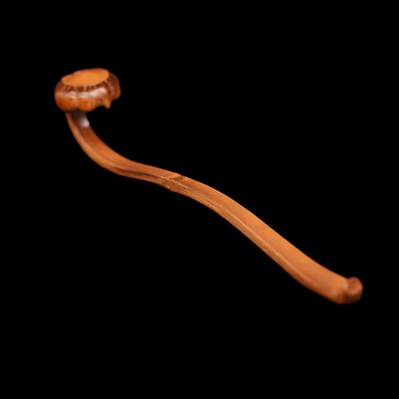 精选老玉竹雕如意摆件吉祥如意手把件道器祥云摆件道具文玩装饰品