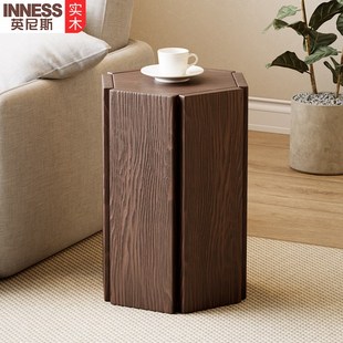 英尼斯实木凳子家用六角凳加厚方凳沙发边几可叠放客厅餐桌凳方凳