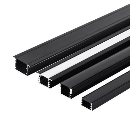led线型灯线条灯嵌入式灯槽铝槽明装暗装线性灯灯带黑色线形灯条