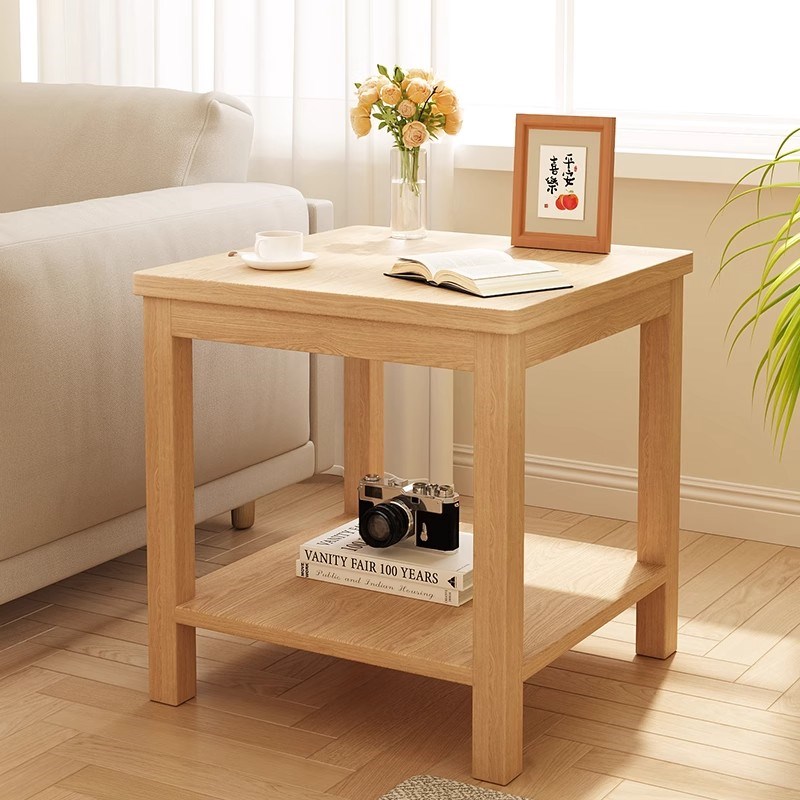 茶几小桌子纯实木小方桌老式60x60沙发边几现代简约可移动正方形