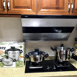 压力锅高压锅8L 钳式 4L组合套锅 304不锈钢复合底 希腊IZZY高品质