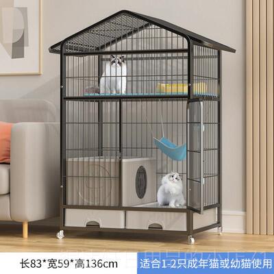 高档猫笼子家用猫一别号墅室内小型带厕所体舍超大自由空间大猫屋