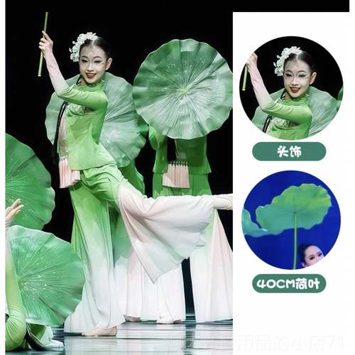 高档采购儿产品童荷叶表，演服装，女荷叶，古典舞服装，江南捡荷