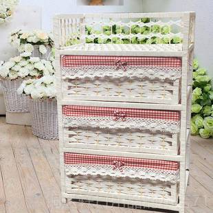 高档特价草编收特纳实木童床头柜柜儿储物柜大书橱抽屉文件柜宝宝